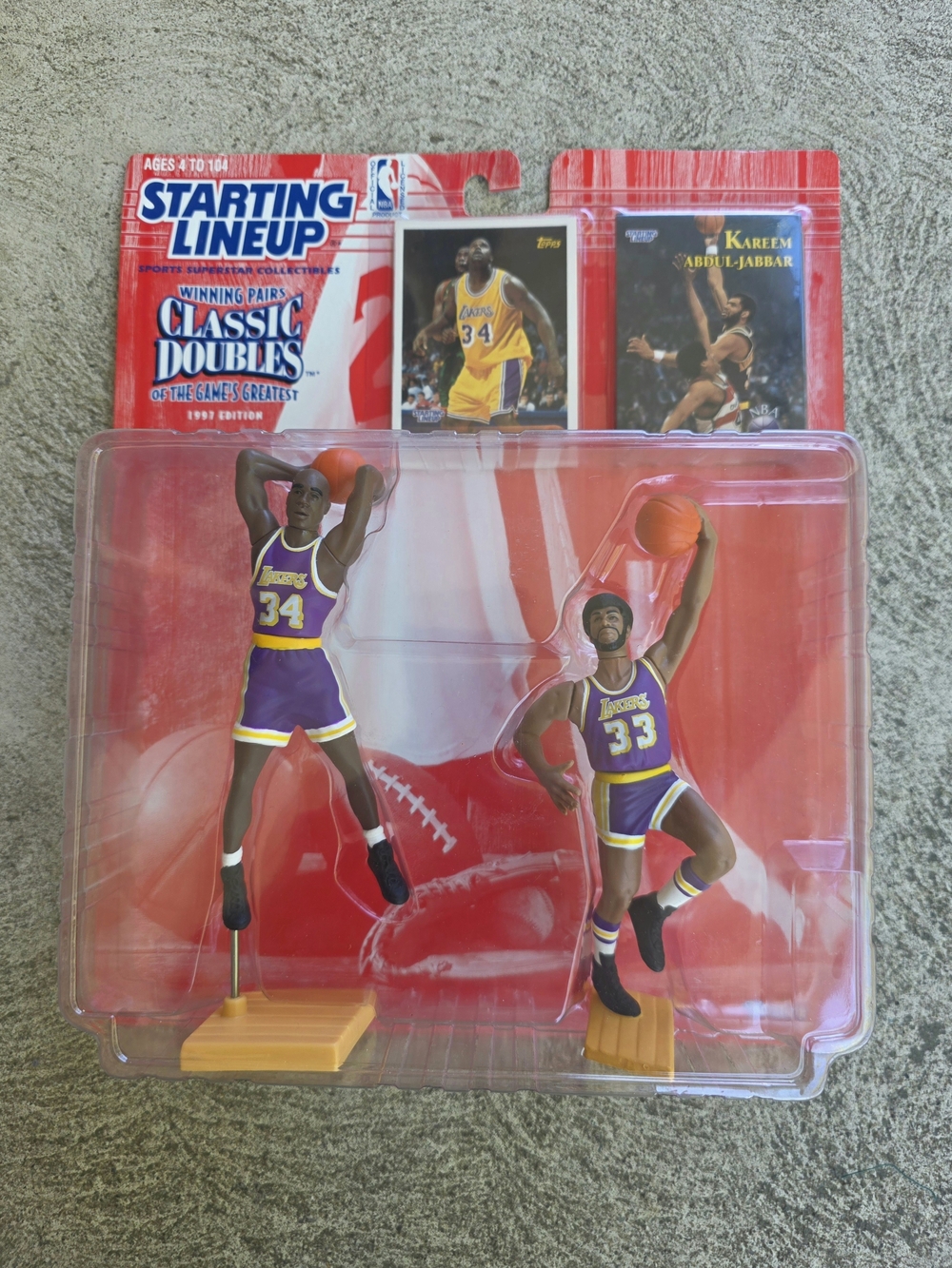 SHAQUILLE ONEAL AND KAREEM ABDUL JABBAR STARTING LINEUP